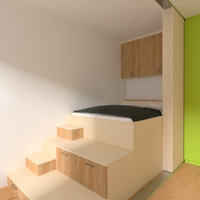 Kinderzimmer mit grünen Elementen von der Tischlerei Markus Hahn